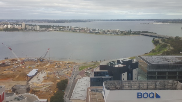 The western side of the Elizabeth Quay development as at 25 June 2015